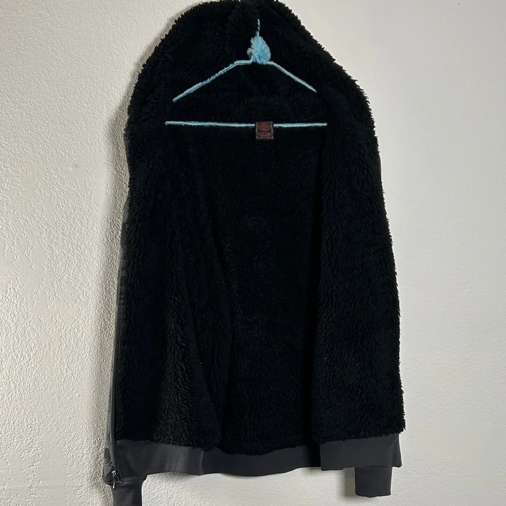 Ace Of Spades Black Skull Pattern Full Zip Hoodie Size XL Preowned - Picture 5 of 5